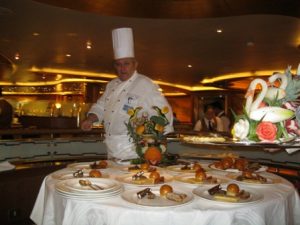Caribbean Princess Chef's Table CB Plating of the cheese