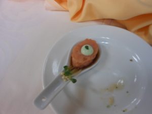 Caribbean Princess Chef's Table CB Salmon Tartare