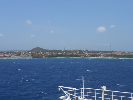 Approaching Curacao on the Caribbean Princess Curacao from the sea
