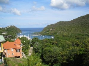 View of Marigot Bay, St Lucia