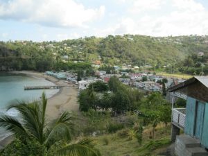 St Lucia fishing village Looking back on Anse La Ray, St Lucia