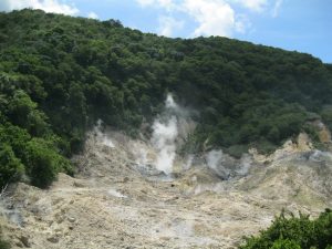 Steam from St Lucia Volcano