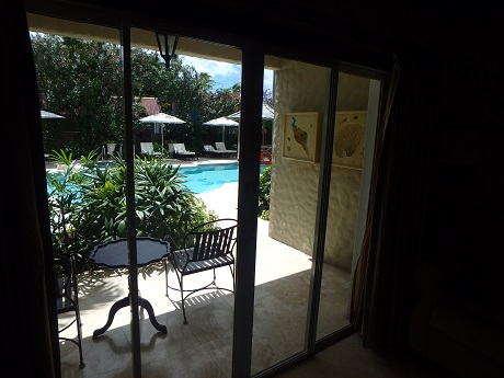 Caribbean honeymoon poolside walkout patio