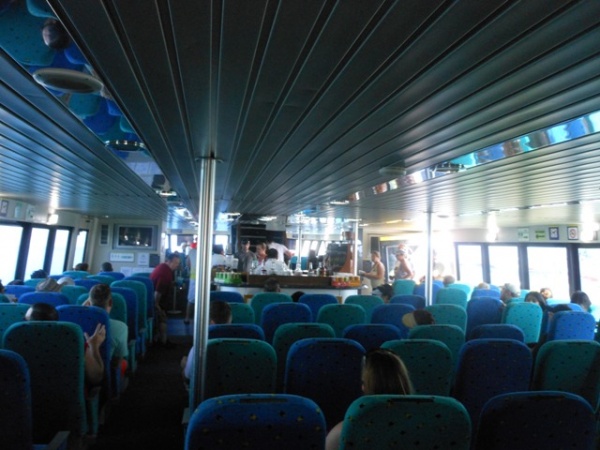 Interior of UltraMax ferry. Seats were very comfortable.