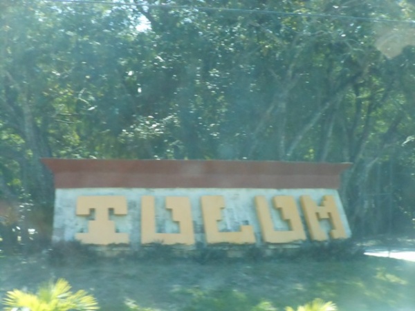 Signage outside of Tulum