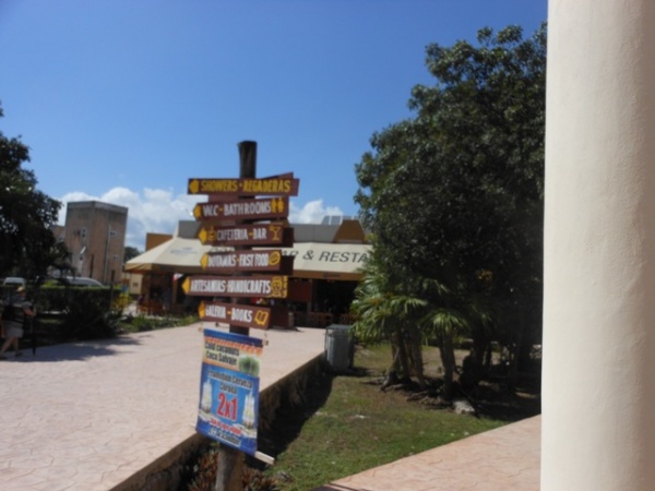 Signage at tourism village Signage at tourism village