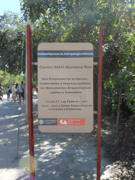 State park sign at Tulum