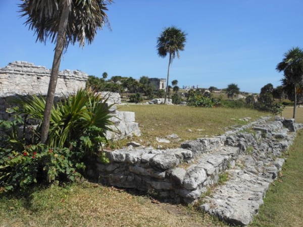 Remnants of a building