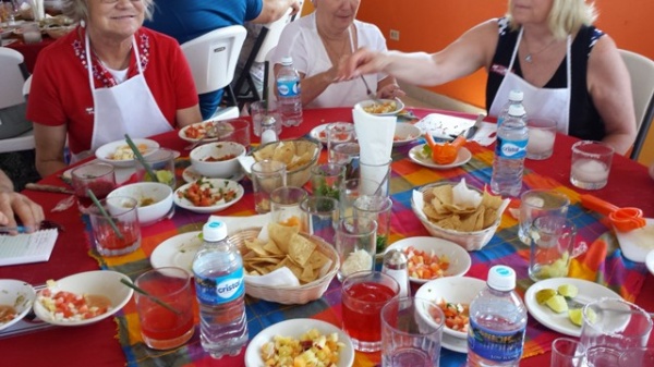 Messy Table after Salsa Making