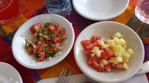 Pico de Gallo and Mango/Melon Salsa