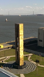 911 Teardrop Memorial as seen from the North Star