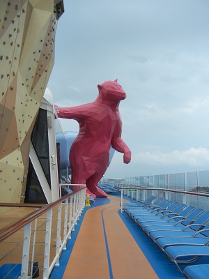 Red bear of the Quantum Red Bear mascot of the Quantum of the Seas