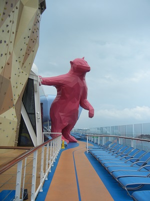 Red Bear mascot of the Quantum of the Seas