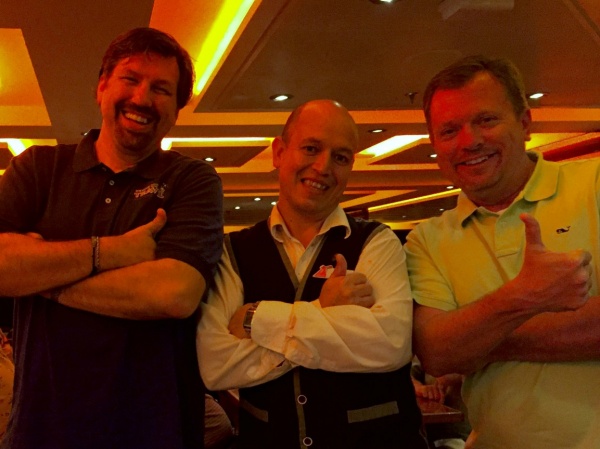 Steve & Ric with our head server, Caesar