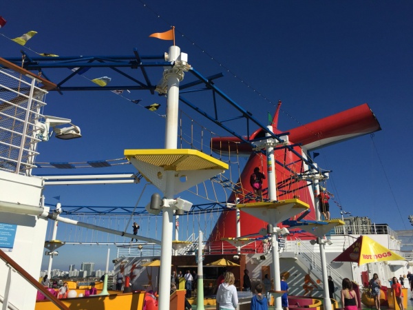 Carnival Breeze ropes course Carnival Breeze ropes course