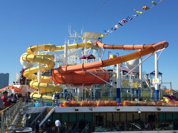 Carnival Breeze waterslide complex Carnival Breeze waterslide complex