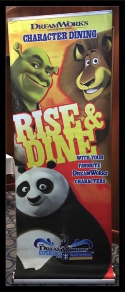 DreamWorks Rise & Dine Character Dining on Royal Caribbean Oasis of the Seas