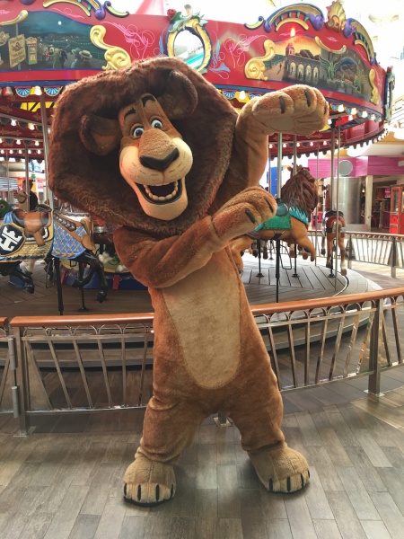 Alex the Lion from Madagascar - DreamWorks Experience on Royal Caribbean Oasis of the Seas