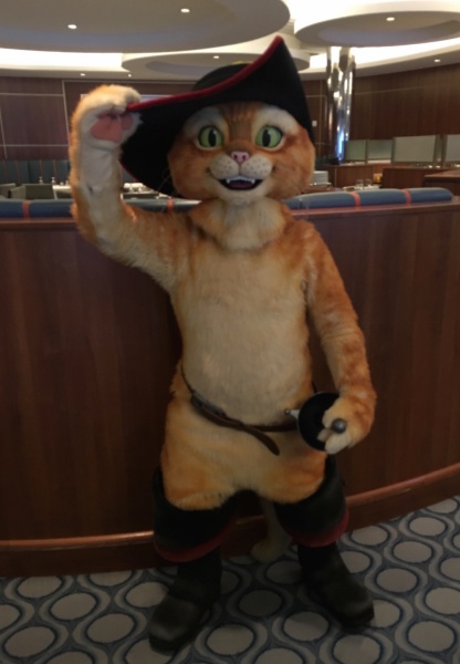 Puss In Boots - DreamWorks Rise & Dine Character Dining - Royal Caribbean Oasis of the Seas DreamWorks Rise & Dine CharacterPuss In Boots - DreamWorks Rise & Dine Character Dining - Royal Caribbean Oasis of the Seas