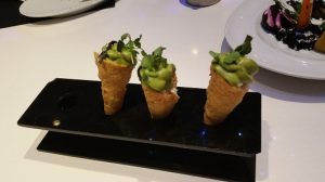 Crispy crab cones