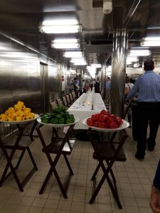 Chef's Table setup in the galley of the Carnival Magic, February 8 2018