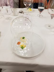 Citrus Cream with lime Snow and Elderflower Caviar