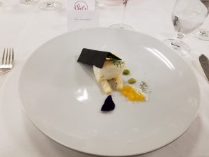 Olive Oil Poached Sea Bass with asparagus and white miso Olive Oil Poached Sea Bass with asparagus and white miso